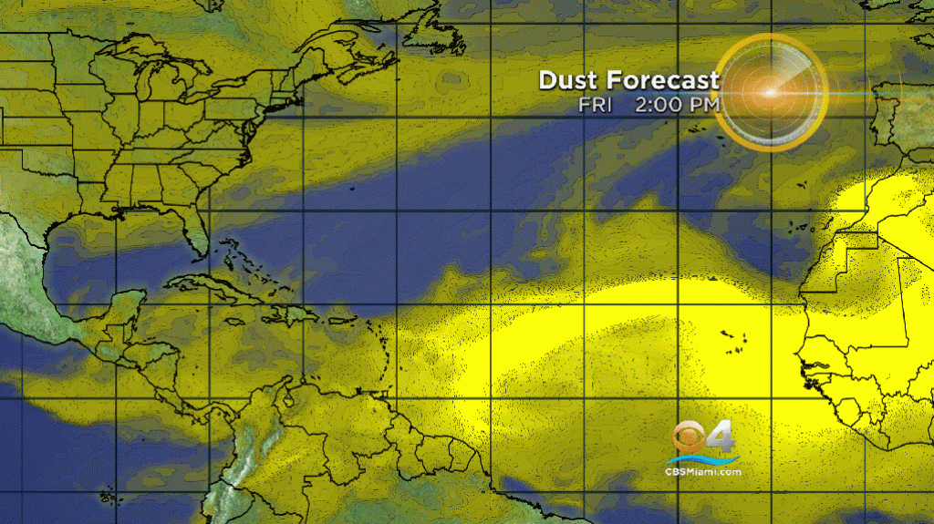  Mañana se Acerca Polvo del Sahara y Posibles incendios forestales. 
