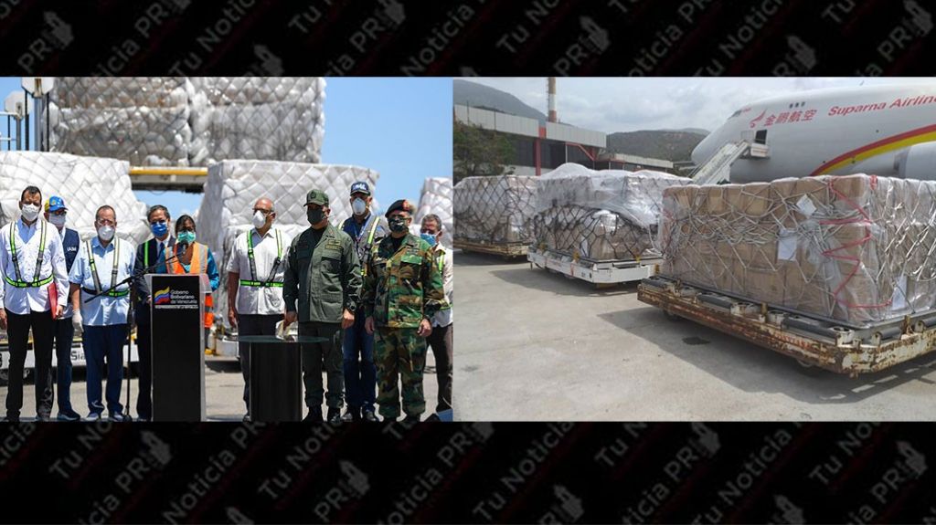  Venezuela recibe material m&eacute;dico de China, que ofrece expertos por COVID-19 