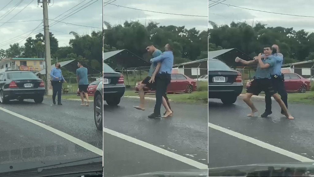  Capta en video enfrentamiento entre polic&iacute;as de tr&aacute;nsito y un &ldquo;Guapet&oacute;n&rdquo; 