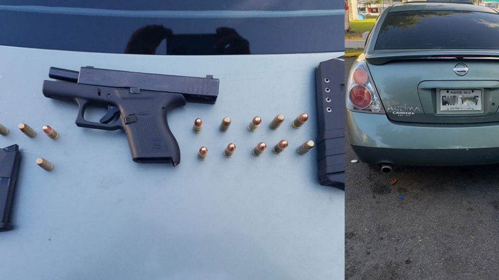 En Vega Alta ocupan arma de fuego y un auto robado 