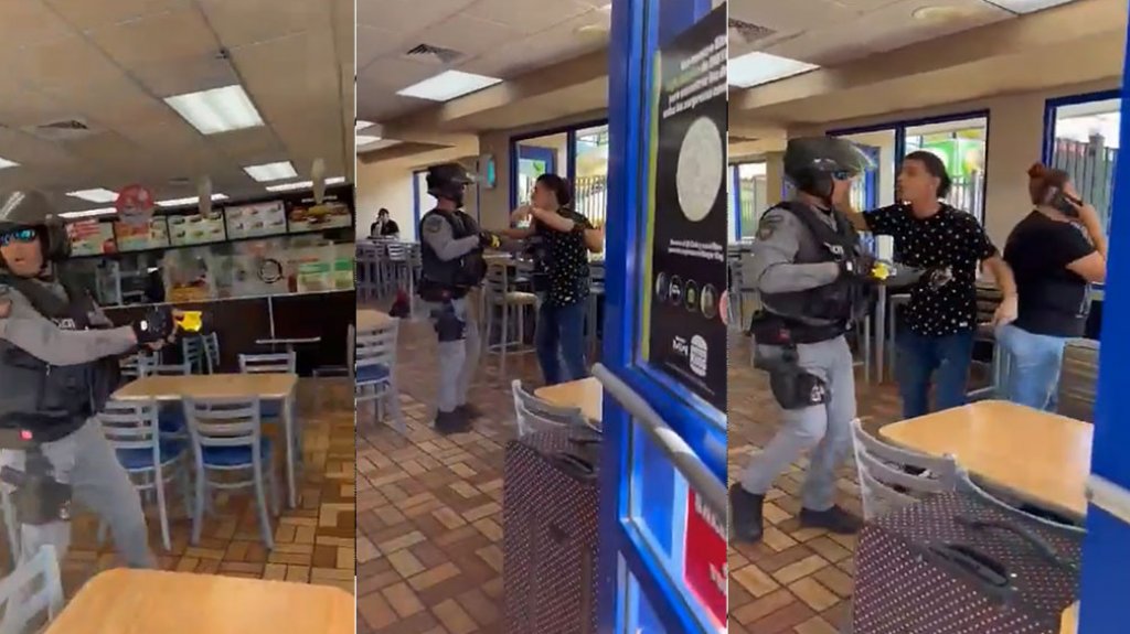  Video: Momento en que aplican &ldquo;Taser&rdquo; a pareja &ldquo;Guapetona&rdquo; en Burger King de Utuado 