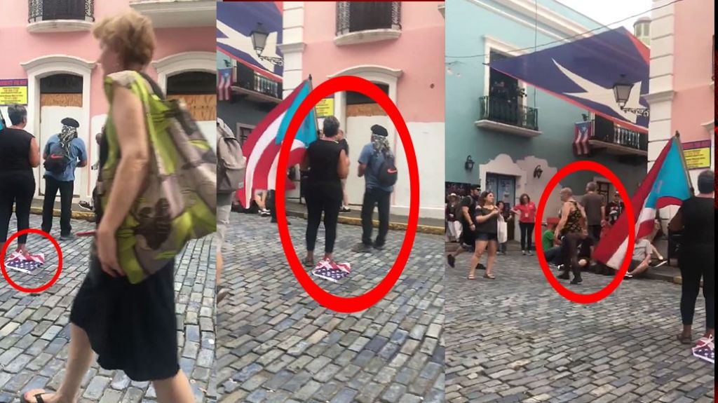  Video: Momento en que manifestantes en San Juan insultan a un turista y gritaban “Gringo Go Home” 
