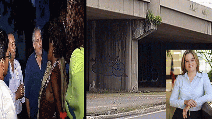  Yulin, familiares y Ammsca Ayudan a Jessica la mujer embarazada debajo de un puente