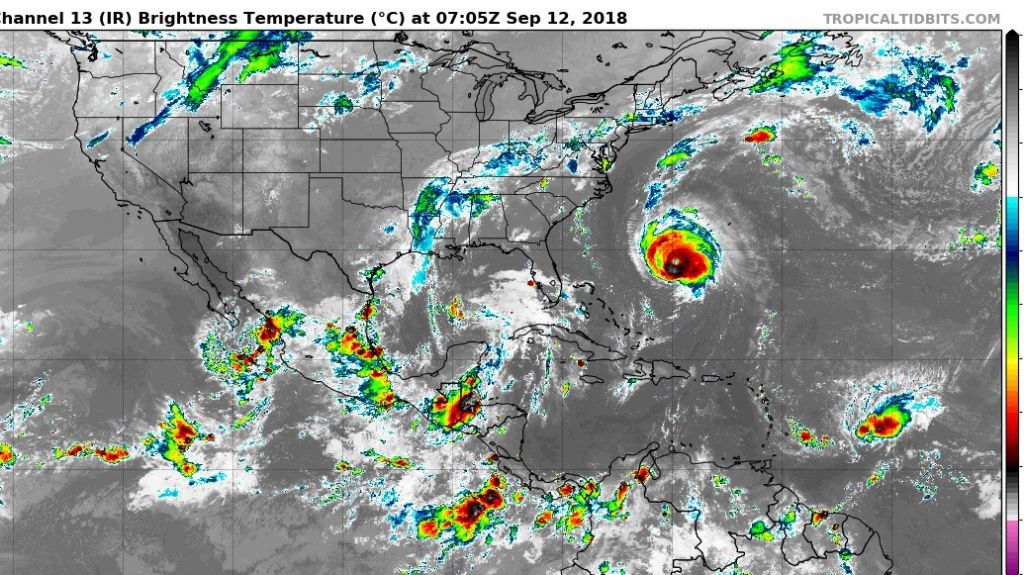  Isaac se debilita, mientras Florence contin&uacute;a como poderoso hurac&aacute;n en ruta al litoral del Atl&aacute;ntico de EE. UU. 