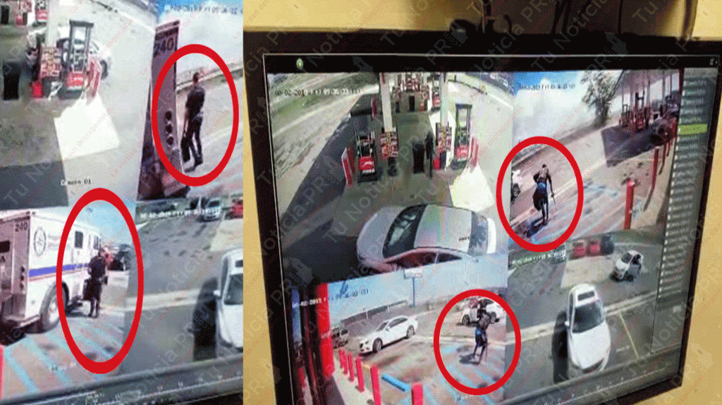  En video momento en que hombres con rifles asaltan cami&oacute;n blindado esta ma&ntilde;ana en Carolina 