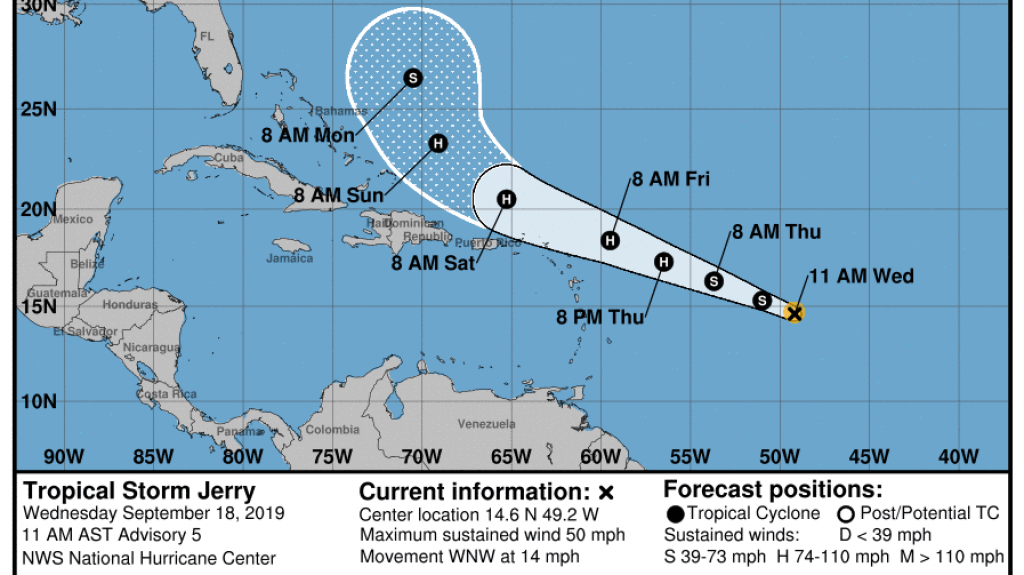  Se fortalece Jerry; su trayectoria contin&uacute;a sin mayores ajustes 