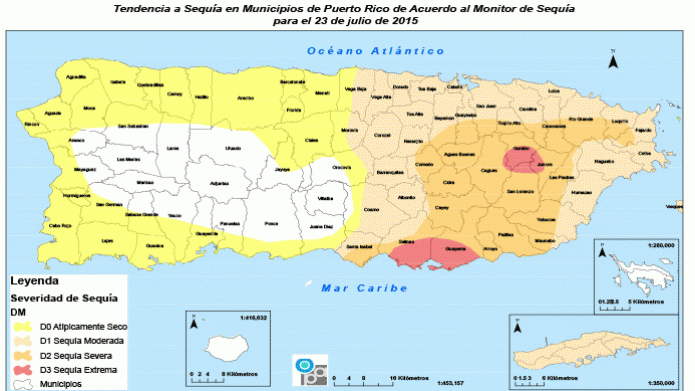 Aumenta la sequÃ­a extrema en Puerto Rico
