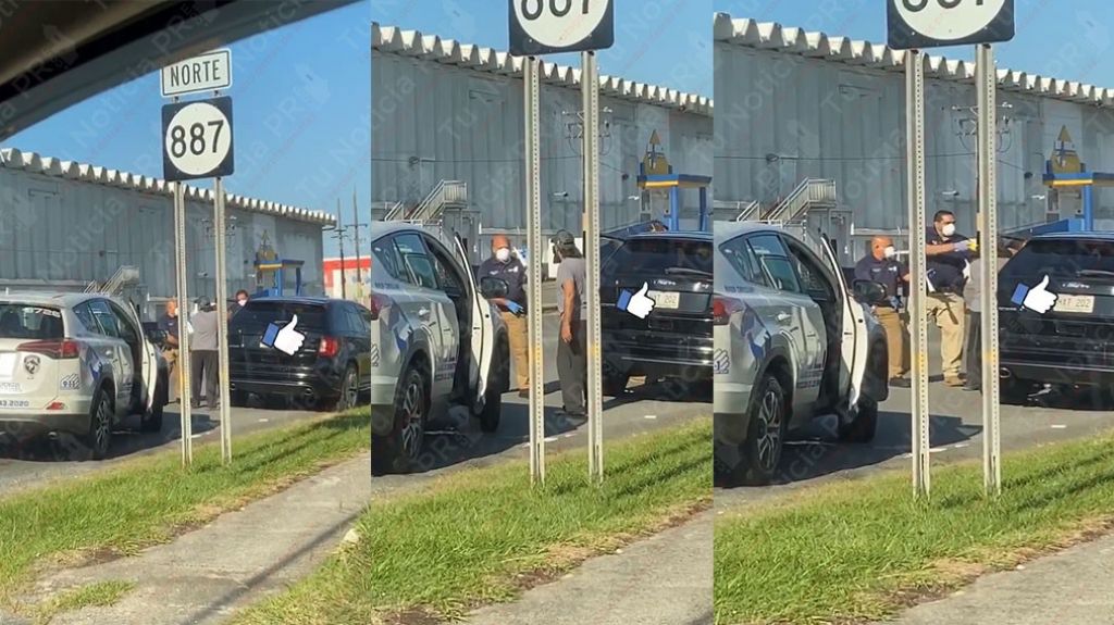  En video el arresto de un hombre y una mujer esta ma&ntilde;ana en Carolina por transitar con la tablilla que no lo tocaba 