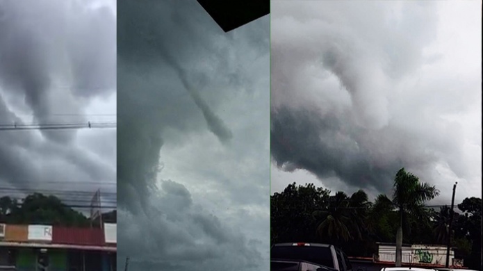 Captan en Video tornado en Manati 