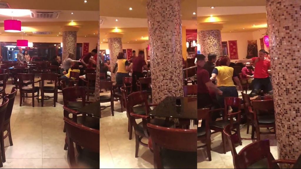  Video: Se forma tremendo “Royal Rumble” entre clientes de restaurante en Condado 