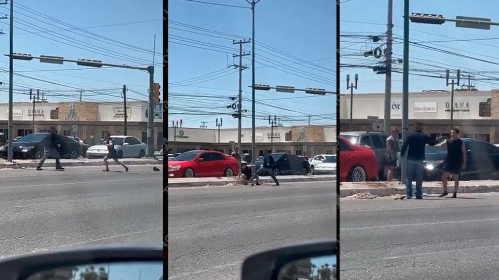  Video: Se dieron par de “Puños” en medio de la calle, luego se dieron la mano y cada cual para su carro 
