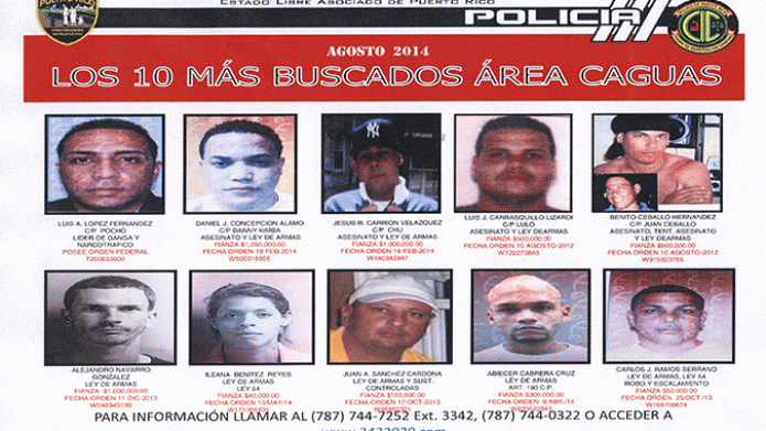 Los Diez Mas Buscados Área De Caguas