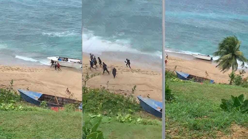  Video: Ahora captan embarcaci&oacute;n de inmigrantes llegando hoy a las costas de Puerto Rico 