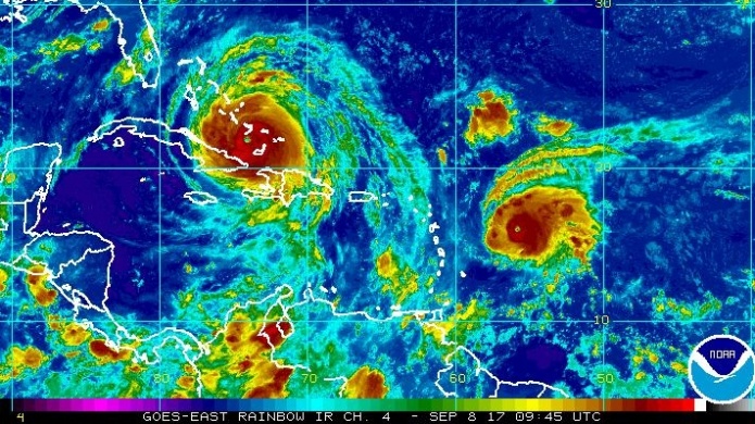 Irma se debilita un poco; Jose y Katia se fortalecen. 