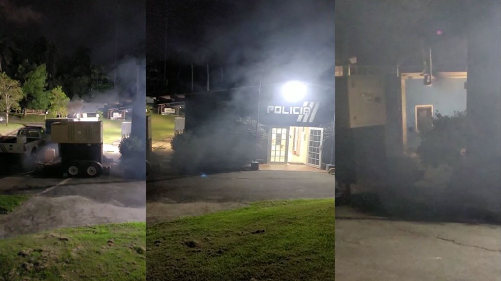  Video: A horas de despedir el a&ntilde;o &ldquo;se asfixian&rdquo; canes y polic&iacute;as en Bayam&oacute;n con humo de planta el&eacute;ctrica 