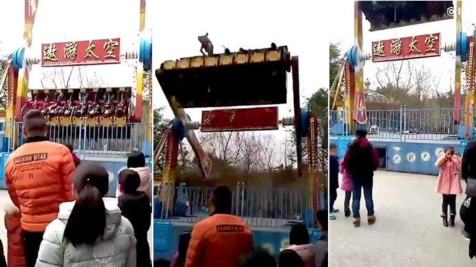 Video: Una niÃ±a muere al salir disparada de una mÃ¡quina de un parque de atracciones en China