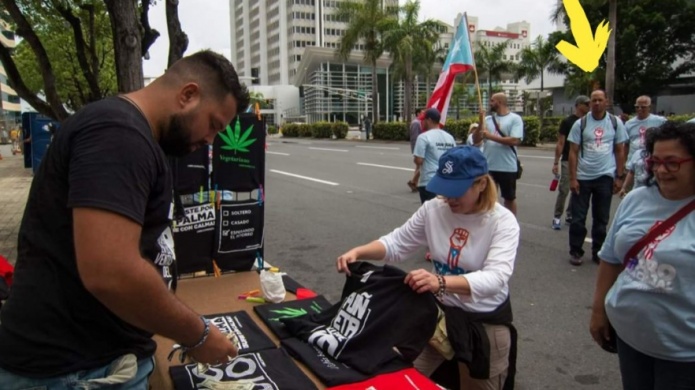 Yulin utilizo su escolta durante el paro nacional y todos con camisa de protesta 