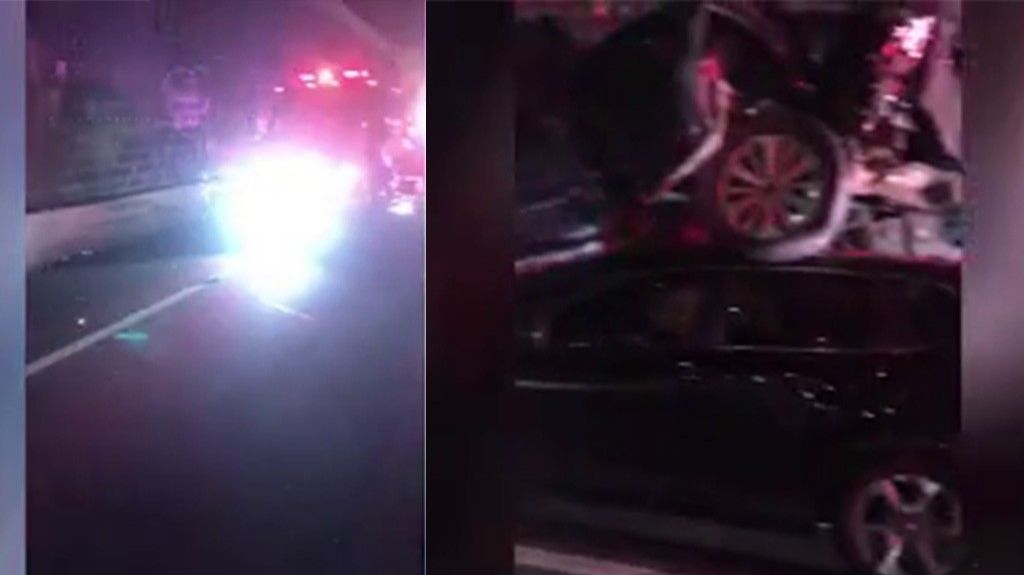  V&iacute;deo: Una &ldquo;pick-up&rdquo; termina encima de veh&iacute;culo en la Baldorioty 