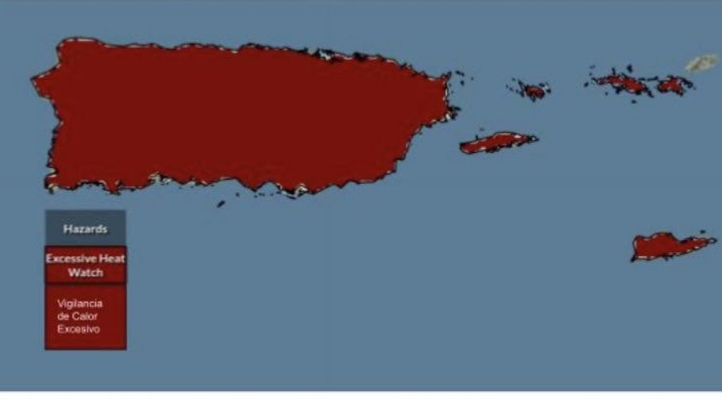  Vigilancia de calor excesivo se extiende para todo PR hasta el domingo en la tarde 