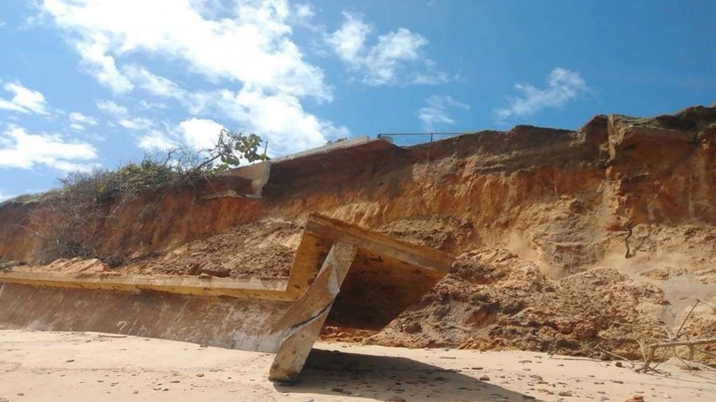  Secretario ambiental del PIP alerta de derrumbe en Paseo Lineal en Puerta de Tierra 