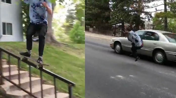 Video: Joven se salva por "Un pelo" de morir atropellado