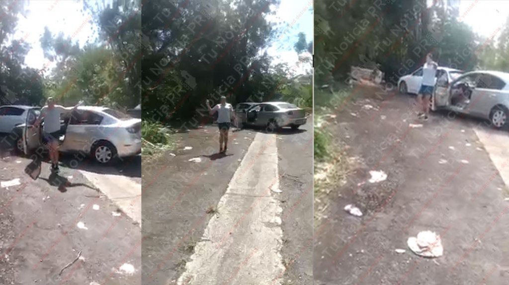  Viral video de una mujer en Puerto Rico que amenaza a un hombre con un cuchillo 