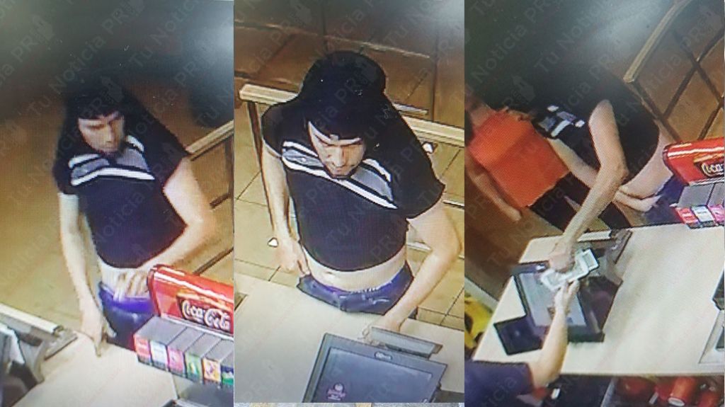  Video: Lleg&oacute; asaltar el Wendy`s de Caimito, peor no tenia mascara y la camisa que us&oacute; era muy corta 