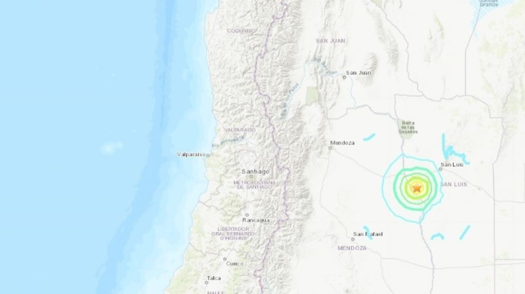  Un sismo de magnitud 6 se registra en Argentina 