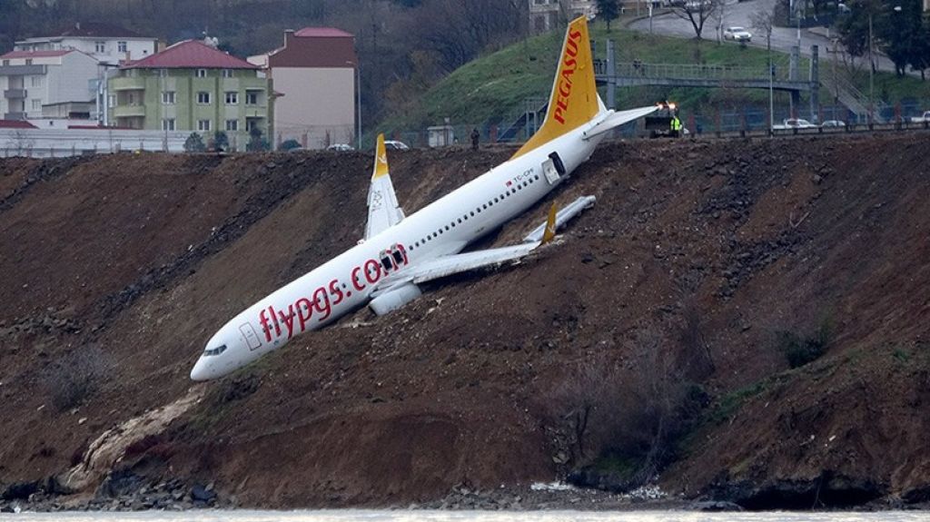 VIDEO: As&iacute; fue la evacuaci&oacute;n del avi&oacute;n con 168 personas que estuvo a punto de caer al mar 