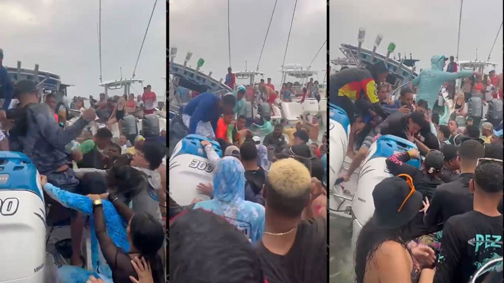  Video: Le dan &ldquo;Una Pela&rdquo; a un hombre dentro de un bote ayer en Vega Baja 