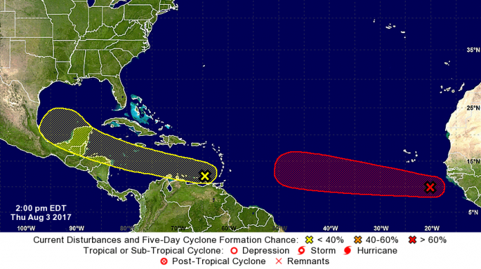 Se activa el AtlÃ¡ntico. Dos ondas tropicales con potencial ciclÃ³nico.