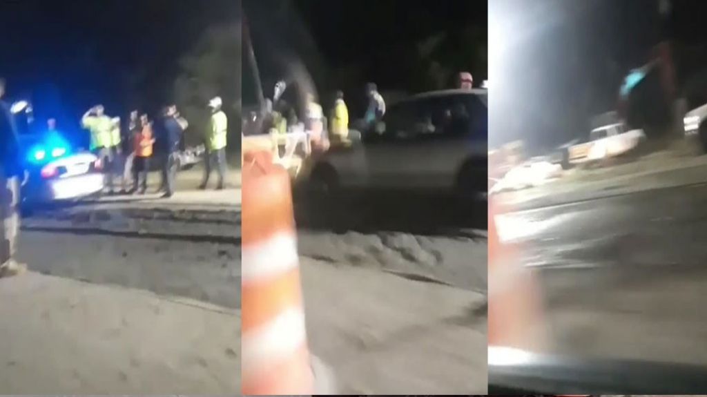  Video Patrulla de la polic&iacute;a cae &ldquo;Sembra&rdquo; en el "cemento fresco" en expreso hacia Ponce 