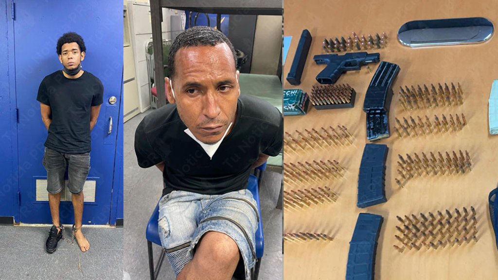  Agentes de la UM y municipales de San Juan arrestan a dos hombres armados en Rio Piedras 