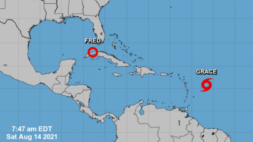  Grace se mueve rápidamente hacia las Islas de Sotavento 