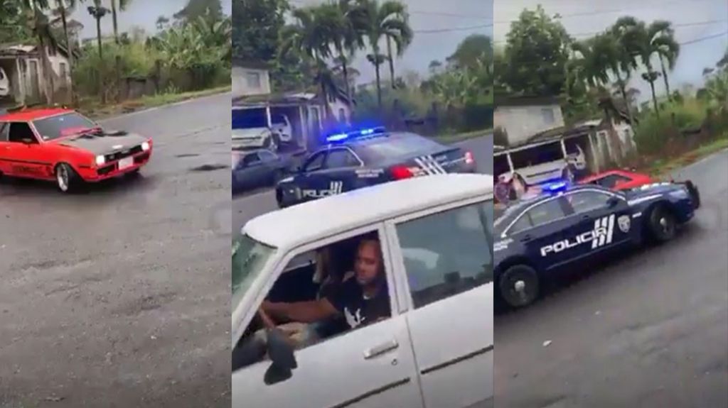  Captan en video momento en que &ldquo;Temerario&rdquo; conductor se da a la fuga de la polic&iacute;a 