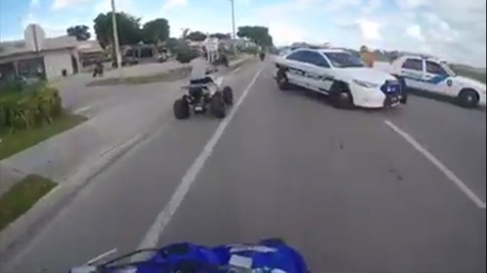 Video: Boricuas crean Caos con "Four Track" y motoras en Miami