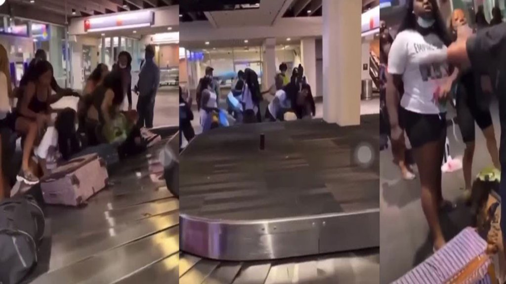  Video: contin&uacute;an las mujeres formando revol&uacute; en los aeropuertos, publican otra pelea 