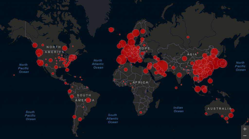  Mapa interactivo te muestra cuantos contagios por coronavirus van en el mundo 