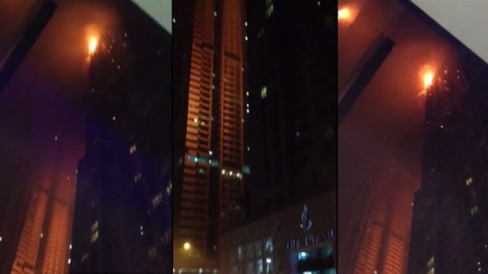 Video, fotos: Incendio masivo en una torre residencial en DubÃ¡i