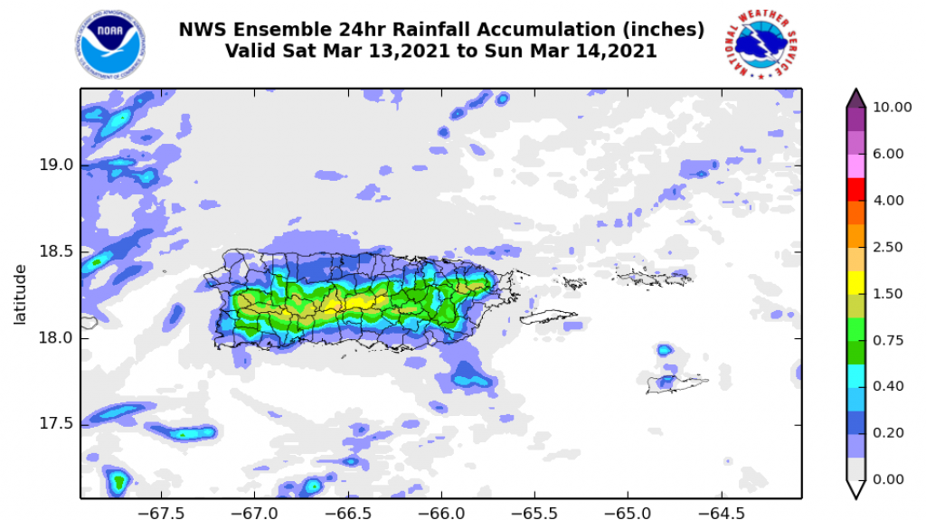  Sábado con tarde lluviosa a través del interior 