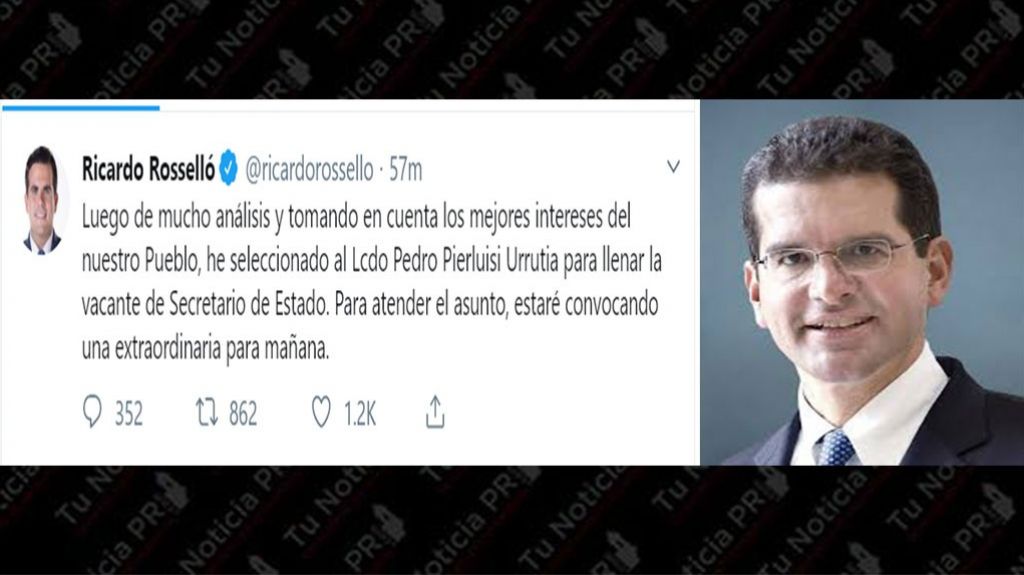  Gobernador nomina a Pedro Pierluisi secretario de Estado, pero ya est&aacute; colgado por la Legislatura 