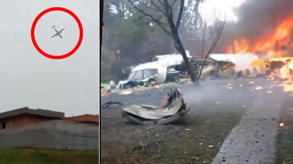  VIDEO: Avión de pasajeros con 62 personas a bordo se estrella en Brasil 