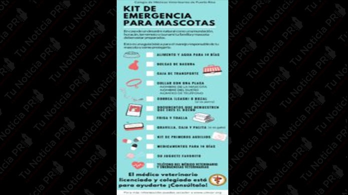 Colegio de Veterinarios exhorta a tener al dÃ­a equipo de emergencias para mascotas
