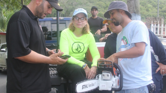 Yulin dirige personalmente las Brigadas de Impacto con motivo del paso de la tormenta ERIKA