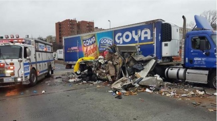  Tres muertos en accidente con camiÃ³n de Goya en Nueva York 