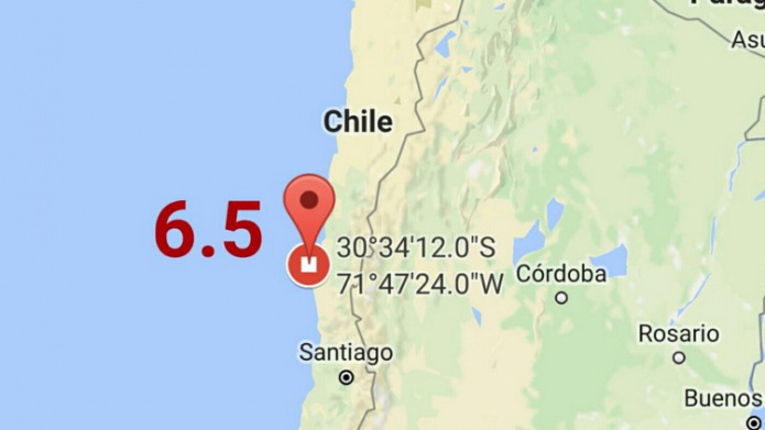 Un terremoto de magnitud 6,5 sacude la zona central de Chile