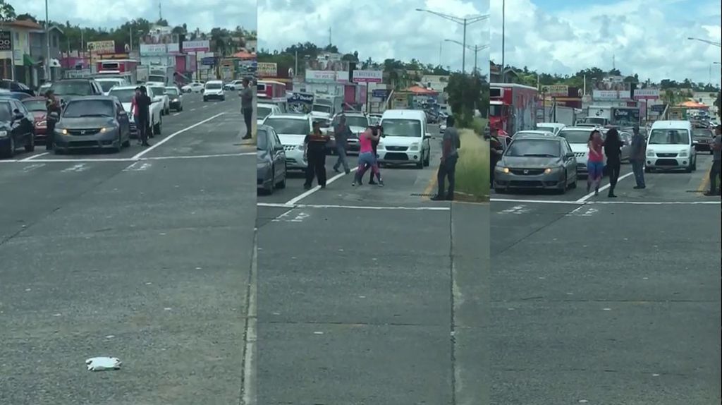  En video “Royal Rumble” de dos mujeres en medio de la 65 de infantería de Rio Piedras 