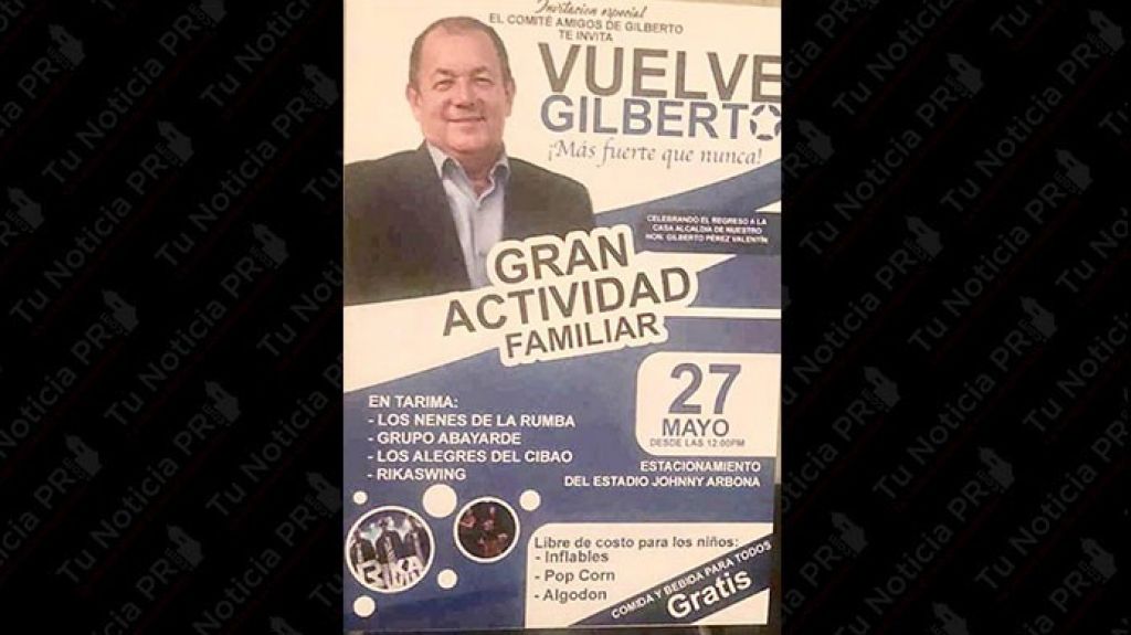  Por todo lo alto fiesta de regreso del suspendido alcalde de Maricao 