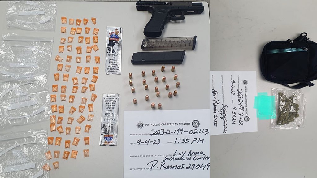  Patrulla Carretera del &aacute;rea de Arecibo realiza arrestos por drogas y arma 