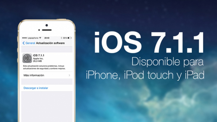 Apple libera iOS 7.1.1 con la que corrige los problemas del sensor Touch ID